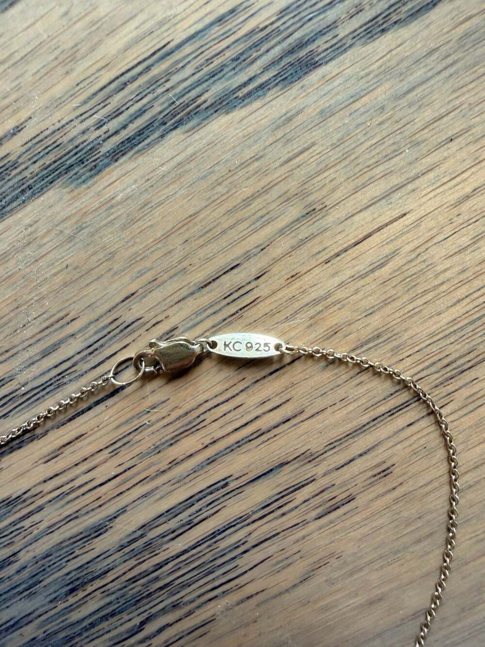 KC 925 Sterling Silver Gold Plated Cable Chain Necklace 18”